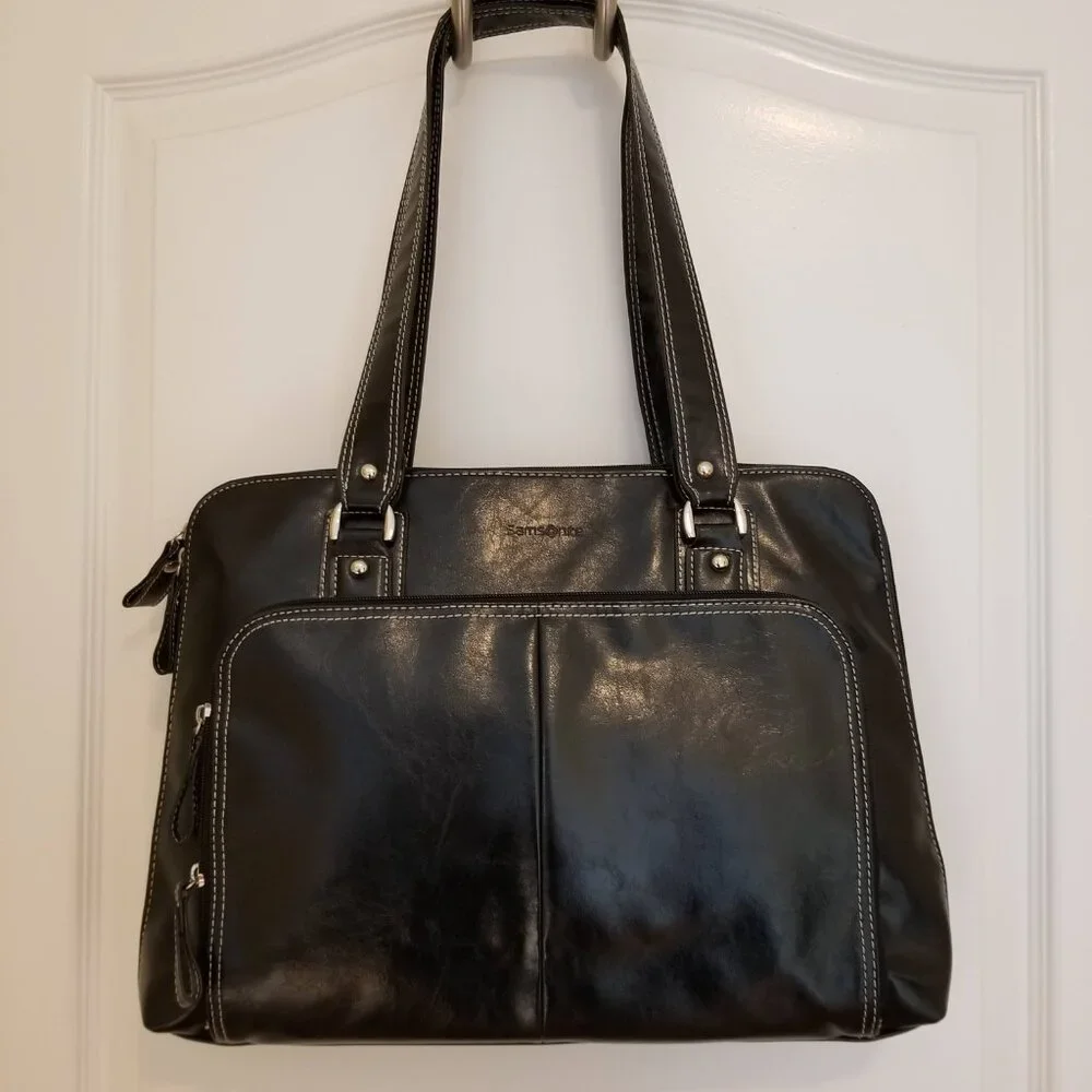Samsonite by Heritage Travelware Ladies Zip-Around Tote Laptop Bag. Black. 17” - Picture 2 of 16